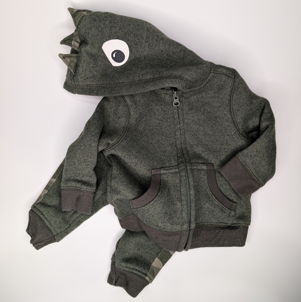 OshKosh B’gosh Dinosaur Camo Hoodie & Joggers Set 6–9M